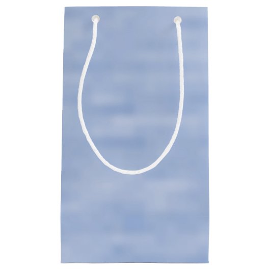 ミニマルなライトブルーの空の抽象芸術パターンかわいい スモールペーパーバッグ (正面)