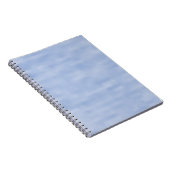 ミニマルなライトブルーの空の抽象芸術パターンかわいい ノートブック (右側)