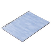 ミニマルなライトブルーの空の抽象芸術パターンかわいい ノートブック (左側)