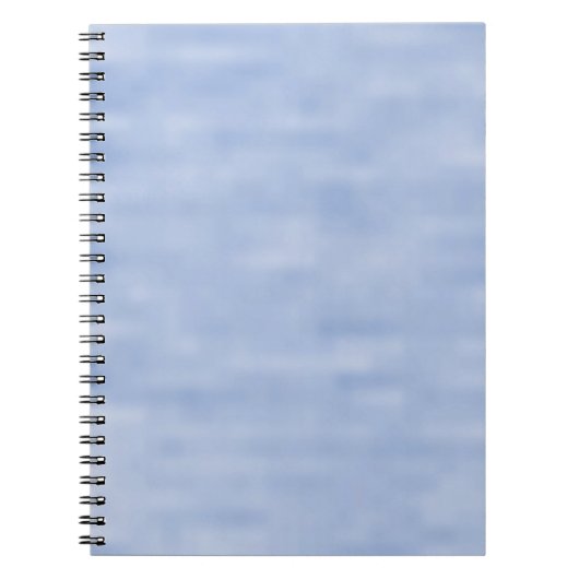 ミニマルなライトブルーの空の抽象芸術パターンかわいい ノートブック (正面)