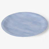 ミニマルなライトブルーの空の抽象芸術パターンかわいい ペーパープレート (アングル)