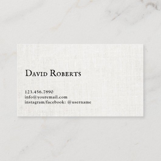 ミニマルなライフコーチカウンセラー手書きスクリプト 名刺 (裏面)