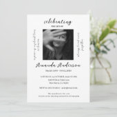 ミニマルなライフセレブレーション・メモリアル・ファイナルフォト 招待状 (スタンド正面)