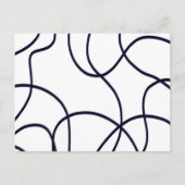 ミニマルなラインアートブラックとホワイト ポストカード (正面)