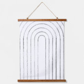 ミニマルなラインアート 吊り下げ型タペストリー (正面)