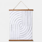 ミニマルなラインアート 吊り下げ型タペストリー (正面2)