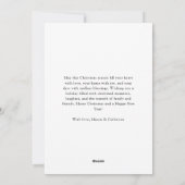 ミニマルなラウンドフォトファミリークリスマスグリーティング シーズンカード (裏面)