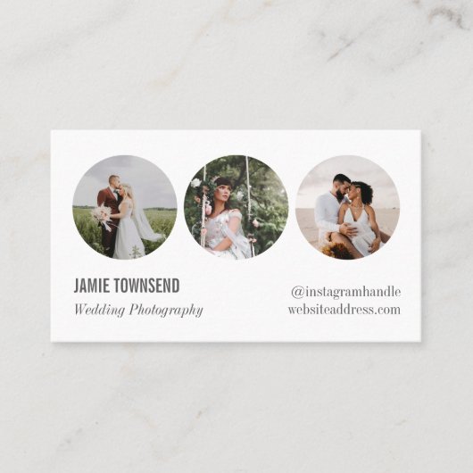 ミニマルなラウンド写真プロフェッショナル写真家 名刺 (正面)