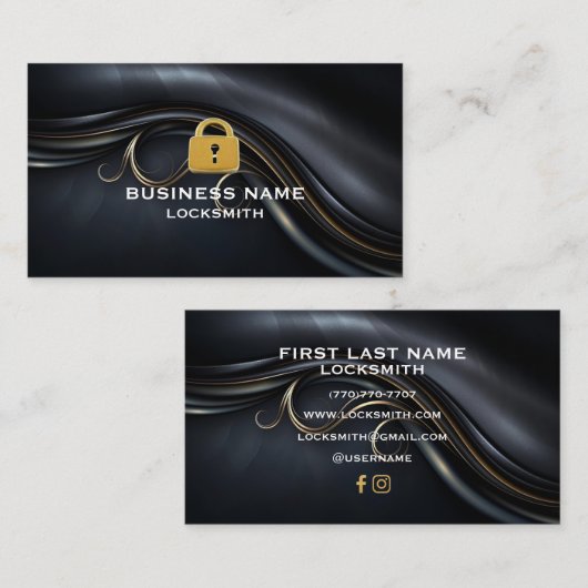 ミニマルなラグジュアリービジネスカード 名刺 (正面/裏面)