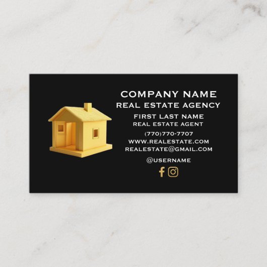 ミニマルなラグジュアリービジネスカード 名刺 (正面)