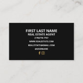 ミニマルなラグジュアリービジネスカード 名刺 (裏面)