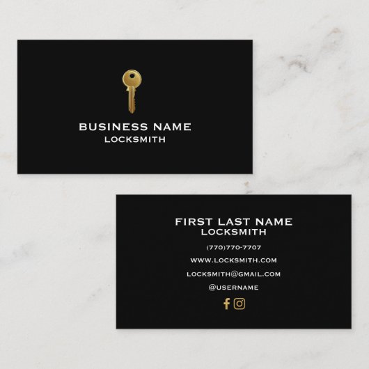 ミニマルなラグジュアリービジネスカード 名刺 (正面/裏面)