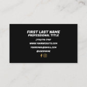 ミニマルなラグジュアリービジネスカード 名刺 (裏面)