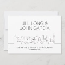 ミニマルなラスベガスのスカイライン結婚式の日付を保存