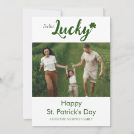 ミニマルなラッキーシャムロックの聖パトリックの日写真 シーズンカード