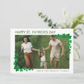 ミニマルなラッキーシャムロック聖パトリックの日の一 シーズンカード (スタンド正面)