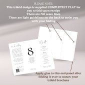 ミニマルなラブストーリーメニューQRテーブルなし3つ折り