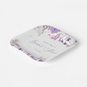 ミニマルなラベンダー薄紫ブライダルシャワー ペーパープレート (傾斜あり)