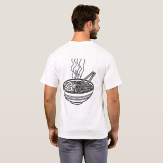 ミニマルなラーメンラインアートTシャツ Tシャツ