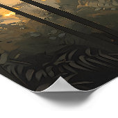 ミニマルなリオデジャネイロのスカイライン – ブラジルアート ポスター (角)