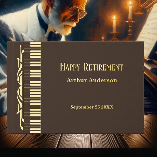 ミニマルなリタイアミュージックキー実在ボードフォイル ゲストブック