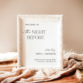 ミニマルなリハーサルのディナーウェルカムサインポスター ポスター