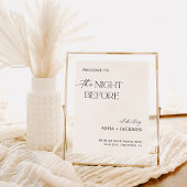 ミニマルなリハーサルディナーウェルカムサインポスター ポスター