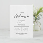 ミニマルなリハーサルディナー 招待状 (スタンド正面)