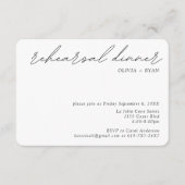 ミニマルなリハーサル夕食の小さなエンクロージャカード エンクロージャーカード (正面)