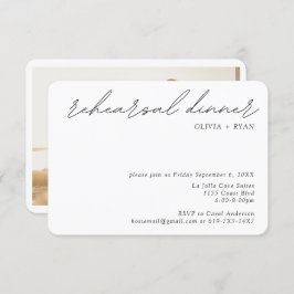 ミニマルなリハーサル夕食の小さなエンクロージャカード エンクロージャーカード