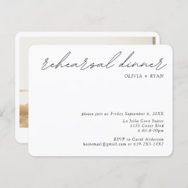 ミニマルなリハーサル結婚ディナーのエンクロージャカード エンクロージャーカード