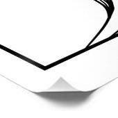 ミニマルなリーフラインアートエレガント – ボタニカルアート ポスター (コーナー)