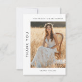ミニマルなルースチックタイポグラフィーの結婚前お茶会の写真 サンキューカード (正面)