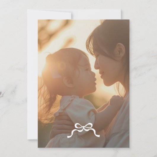 ミニマルなレトログリーン弓の写真 シーズンカード (正面)