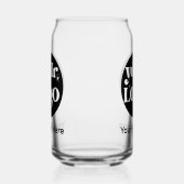 ミニマルなロゴと文字事業 ガラス缶 (左)