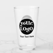 ミニマルなロゴと文字事業 タンブラーグラス (正面)