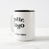 ミニマルなロゴと文字事業 ツートーンマグカップ (正面左)
