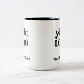 ミニマルなロゴと文字事業 ツートーンマグカップ (中央)