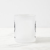 ミニマルなロゴと文字事業 フロストグラスマグカップ (中央)