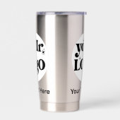 ミニマルなロゴと文字事業 保温保冷タンブラー (左面)