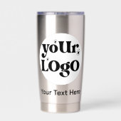 ミニマルなロゴと文字事業 保温保冷タンブラー (背面)