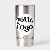ミニマルなロゴと文字事業 保温保冷タンブラー (正面)