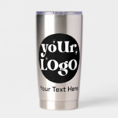 ミニマルなロゴと文字事業 保温保冷タンブラー (背面)