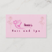 ミニマルなロゴの髪とスパ美しい 名刺 (正面)