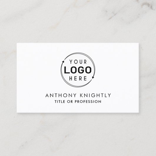 ミニマルなロゴアイコンのソーシャルメディア 名刺 (正面)