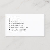 ミニマルなロゴアイコンSNS白黒 名刺 (裏面)