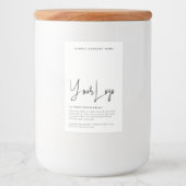 ミニマルなロゴキャンドルラベル フードラベル (正面)