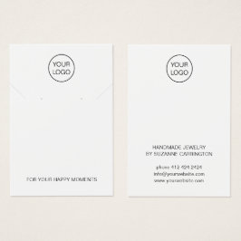 ミニマルなロゴジュエリーディスプレイカードテンプレート