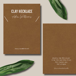 ミニマルなロゴジュエリーネックレスディスプレイカード