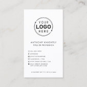 ミニマルなロゴソーシャルメディアのアイコンのスローガン 名刺 (正面)